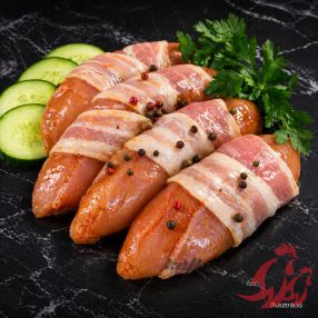 Baconbe tekert csirkemell