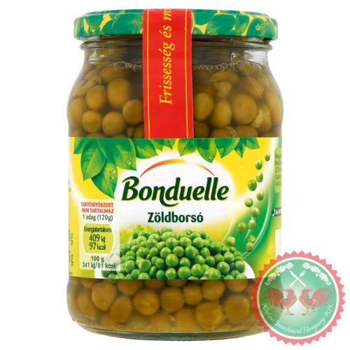 BONDUELLE zöldborsó zsenge 530 g, üveges