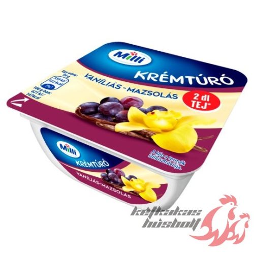 Milli vaníliás- mazsolás krémtúró 90 g