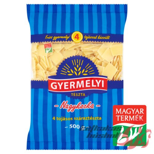 Gyermelyi nagykocka, 4 toj. száraztészta 500g